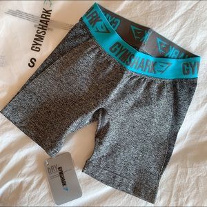 Charcoal teal flex shorts